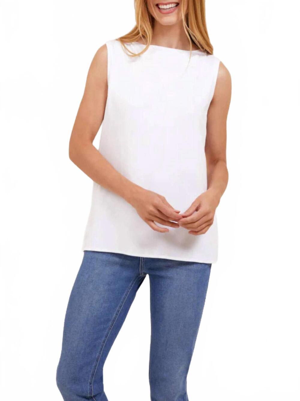 NEW MAJESTIC FILATURES soft touch tank top in white